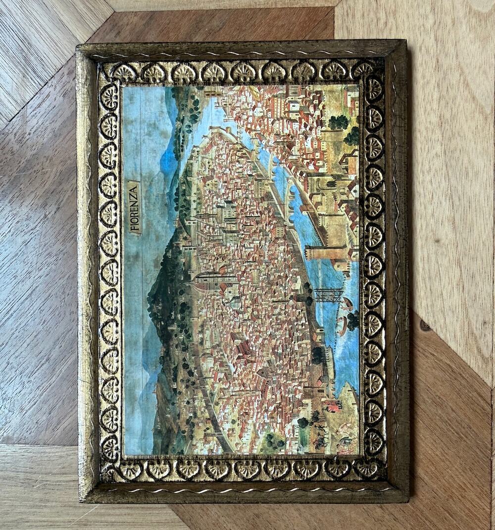 Florence (Firenze) Mini Framed Art Plaque – Italian Travel Souvenir Decor